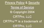 Charitable Remainder Trust Terms & Conditions